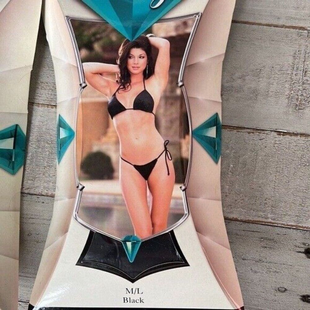 Dreamgirl Crushed Velvet Bikini Top G-String Bottom Set Size S/M NWT Swimwear - Picture 2 of 4